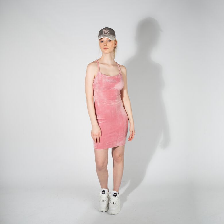 2023 Onlineshop Von Dutch Originals -Kadence Samt-Minikleid, light pink F0817666-01671